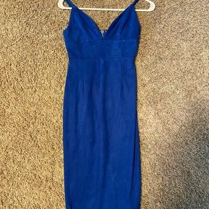Lulus blue midi bodycon dress. Size small.